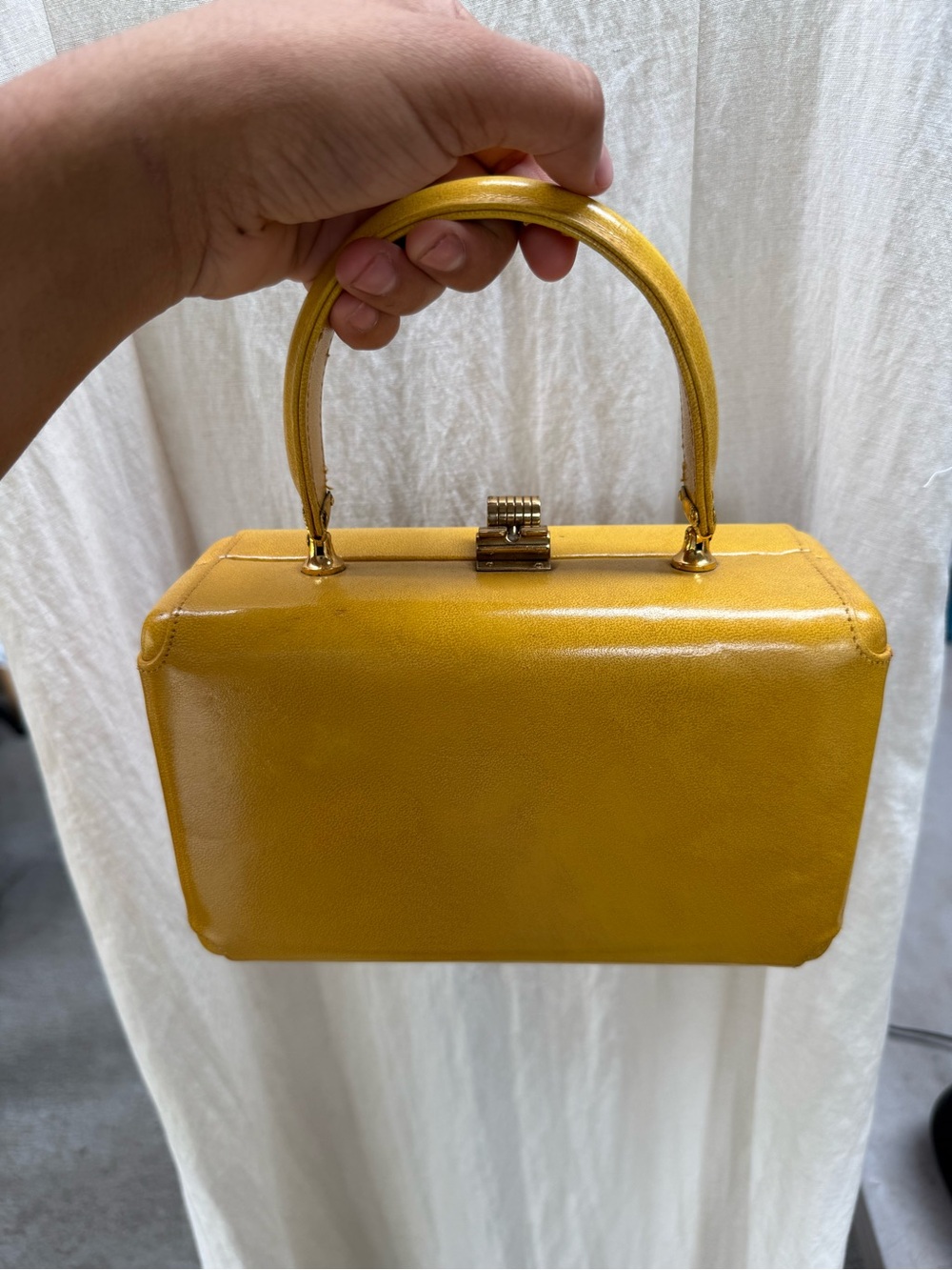 Vtg Murray Kruger Mini Leather Handbag Box